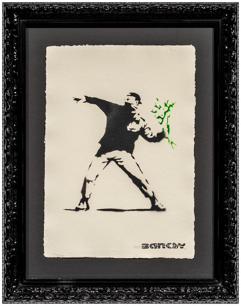 Banksy - Lanceur de fleurs (vert) - Édition spéciale